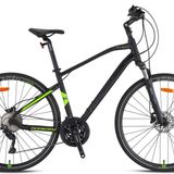 Kron TX 500 28 Jant Hidrolik Disk Fren 30 Vites "DEORE" 20 CM KADRO Alüminyum Şehir Bisikleti MAT Siyah Füme/NEON SARI(GREENWAY BİSİKLET)