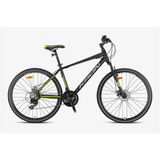 KRON TX 75 28 JANT 21 VİTES MEKANİK DİSK FREN 17" ŞEHİR BİSİKLETİ MAT SİYAH-GRİ/NEON SARI(GREENWAY BİSİKLET)