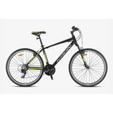 KRON TX 75 28 JANT 21 VİTES V FREN ŞEHİR BİSİKLETİ 17" MAT SİYAH-GRİ/NEON SARI (GREENWAY BİSİKLET)
