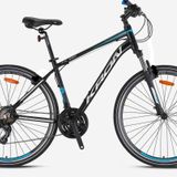 Kron Tx100 Treeking 28" Jant 21 Vites 20' Kadro Hidrolik Disk Şehir Bisiklet Mat Siyah Gri Mavi