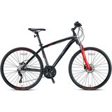 Kron TX1000 Hidrolik Disk 28 Jant Trekking Bisiklet Siyah-Kırmızı 46 cm