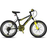 Kron Vortex 4.0 V Fren 20 Jant Profesyonel Siyah Neon Sarı Çocuk Bisikleti