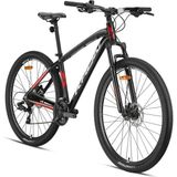 Kron Xc 100 21 Vites Dağ Bisikleti 24 Mtb İnç Jant Siyah-Gri/Kırmızı 13 inç Kadro Erkek Kullanıcıya Uygun - Siyah - Kırmızı - Gri