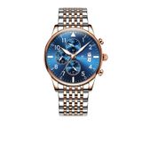 Kronen & Söhne Kronen&Söhne Blauform Mavi Kadran Rose Gold Çelik Erkek Kol Saati