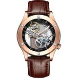 Kronen&söhne KS3001 Bolt Carbon Rose Erkek Otomatik Mekanik Skeleton Kol Saati - Rose Gold