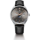 Kronen&söhne Lunaris Alman Moonphase Erkek Kol Saati - Siyah - Gri