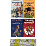 Kronik Çocuk Ilber Ortaylı & Şermin Yaşar 4 Kitap Set / Yedi Tepe Istanbul - Gazi Mustafa Kemal Atatürk - Kınalı Serçe - Cumhuriyet'in Ilk Sabahı + Özel Cetvle