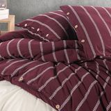 Kronos %100 Pamuklu Yıkamalı Tek Kişilik Nevresim Takımı 160*220 Krnstkt - Bordo - 160 x 220 cm
