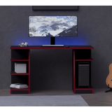 Kronos Oyuncu Masası - Bilgisayar Masası - Gamer Masası - 59X136 cm AFM181 - KIRMIZI
