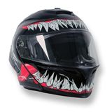 Kronos Serisi Açılabilir Motor Kaskı (ECE 22.06) - Venom (SİYAH VİZÖR DAHİL) (S)