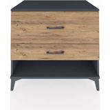 Kronos Şifonyer 2 Çekmeceli 88X59X80 Antrasit-Çam