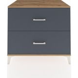 Kronos Şifonyer 2 Çekmeceli 88X59X80 Çam-Antrasit - Atlas Çam