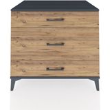 Kronos Şifonyer 3 Çekmeceli 88X59X80 Antrasit-Çam