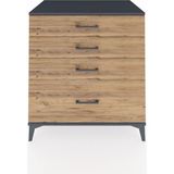 Kronos Şifonyer 4 Çekmeceli 88X59X96 Antrasit-Çam