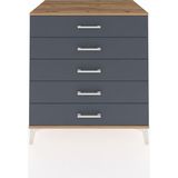 Kronos Şifonyer 5 Çekmeceli 88X59X96 Çam-Antrasit - Atlas Çam