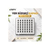 KRPY 1 Adet Paslanmaz Çelik Kare Delikli Banyo Duş Gider Süzgeci Izgarası Üst Kapak 9,5x9,5 CM – Duşakabin Yer Süzgeci Gider Kapağı