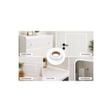 KRPY 20mm Beyaz Dekoratif Şerit Bant PVC - Kendinden Yapışkanlı Parlak Beyaz Duvar ve Mobilya Süsü 5 metre