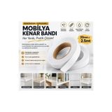KRPY Kendinden Yapışkanlı Mobilya Kenar Bandı Mat Beyaz 2.5mt Dekoratif Çok Amaçlı Bant