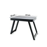 KRT-1137 Kamp ve Piknik Masası Küçük 47x33cm Katlanabilir Ayaklı 38cm Siyah Plastik - 10'li Paket