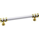KRT İBİCO-949 Boru Çekmece Kulp 16CM Kulp Beyaz Yüzük Altın - 10'li Paket