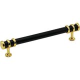 KRT İBİCO-951 Boru Çekmece Kulp 16CM Kulp Siyah Yüzük Altın - 10'li Paket