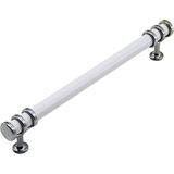 KRT İBİCO-954 Boru Çekmece Kulp 16CM Yüzük Krom Kulp Beyaz - 10'li Paket