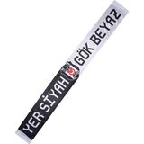Krtlyvs Beşiktaş Saten Atkı 13 25Y Standart Beden Siyah Beyaz Renkli Taraftar Ürünü