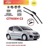 Kruger Citroen C2 Sileceği Silgeç Silgi Takımı 2004 Model Araç Için (Aparatsız) Direk Montaj