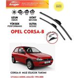 Kruger Corsa B Sileceği Silgeç Silgi Takımı 2000 Model Araç Için (Aparatsız) Direk Montaj