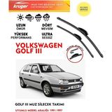 Kruger Golf 3 Sileceği Silgeç Silgi Takımı 1995 Model Araç Için (Aparatsız) Direk Montaj