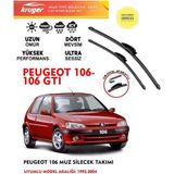 Kruger Peugeot 106 Vs 106 Gti Sileceği Silgeç Silgi Takımı 2002 Model Araç Için (Aparatsız) Direk Montaj
