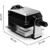 Krups FDD95D Profesyonel Çift Waffle Makinesi - 2 Adet Belgien Waffle, Döner Fonksiyon, 1200W