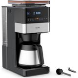 Krups Grind Aroma Xl Filtre Kahve Makinesi, Çıkarılabilir Konik Öğütücü, Dijital Kontrol Paneli, Xl Kapasitesi (1,25 L), Paslanmaz Çelik Termos, Siyah/paslanmaz Çelik, KT842810