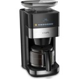 Krups KM8328 Filtre Kahve Makinesi Otomatik Öğütücülü - 1510001803 Şık Tasarım ve Güçlü Özellikler - Siyah - Gri