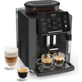 Krups Süt Köpüğü Ağızlığına Sahip Krups Sensation Tam Otomatik Kahve Makinesi, Espresso, Cappuccino ve Latte Macchiato Için Kahve Makinesi, Fasulye Kahvesi ve Filtre Kahve Için Yapılmış, 5'e Kadar Kah