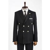 Kruvaze Slim Fit Siyah Erkek Ceket
