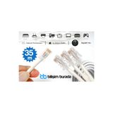 kruxon 35 Metre CAT6 Gigabit Ethernet İnternet Kablosu 1000 Mbps RJ45 Modem Router PC Laptop TV Uyumlu