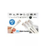 kruxon 40 Metre CAT6 Gigabit Ethernet İnternet Kablosu 1000 Mbps RJ45 Modem Router PC Laptop TV Uyumlu
