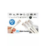 Kruxon 60 Metre Cat6 Gigabit Ethernet İnternet Kablosu 1000 Mbps Rj45 Modem Router Pc Laptop Tv Uyumlu