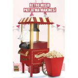 Kruxon Mısır Patlatma Makinesi Yeni Nesil Yağsız & Sağlıklı Retro Popcorn Ev-Ofis Şık Tasarım 40 Cm