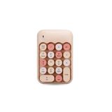 Kruxon Mofii X910 Kablosuz Yuvalak Tuşlu Retro Daktilo Numlock Klavye, Krem