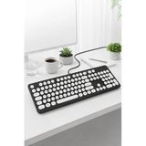 Kruxon Retro Daktilo Görünümlü Tk09 Kablolu Q Klavye