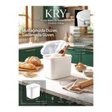 KRY 5 LT Beyaz Un Saklama Kabı – Kapaklı Gıda Saklama Kabı Bakliyat ve Erzak Organizeri