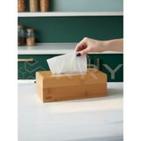 Kry Bambu Çek Sil Peçetelik 23X13 cm 44 Rulo 328 Adet Kağıt Havlu Kutusu Pratik Organizer - Ahşap
