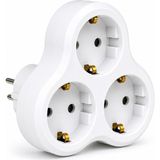 Kryon 3'lü Golyat Priz, Topraklı Çoklu Elektrik Prizi, Dayanıklı Çoklu Fiş Çoğaltıcı, Ev, Ofis, Atölye ve Iş Yeri Için Üçlü Priz Adaptörü, Yüksek Güvenlikli Priz Çoğaltıcı