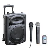 Kryon PORT8VHF-BT - Taşınabilir Hoparlör, 8 Inç (20,3 Cm)/maks. 400W, 2 Mikrofonlu (Kablolu ve Vhf), Uzaktan Kumanda ve Koruyucu Kılıf - Bluetooth, Usb, Sd - 4-6 Saat Bağımsız Çalışma Süresi