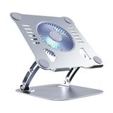 Kryon ST804 11-17.3" Uyumlu USB Soğutma Fanlı Alüminyum Macbook Standı (Gümüş)