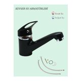KS ARMATÜR KEVSER SU ARMATÜRLERİ Siyah Lavabo Bataryası