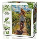 Ks Games 1000 Parça Bisikletli Kız Puzzle - 20789 - David Fairchild