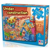 Ks Games 12 Parça Erkek Çocuk İnşaat Alanı Jumbo Puzzle - 31004 - 3 Yaş Üzeri